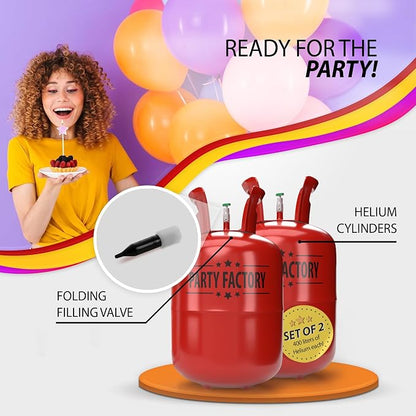 Party Factory – 2x Helium Tank - Image 3