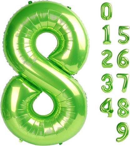 8 Balloon Number 40 Inch Light Green Balloons by Mluchee