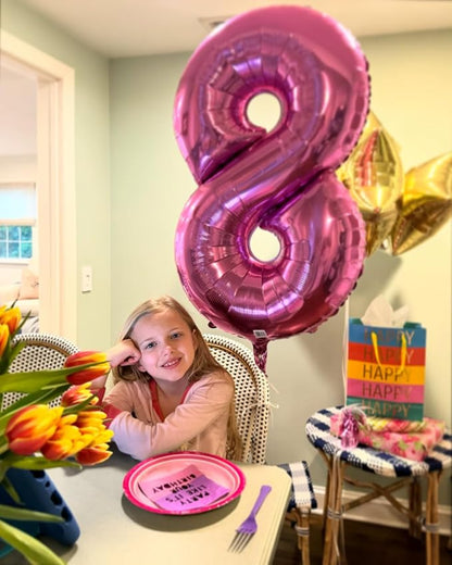 Pink 3 Balloon - Number Balloon 40 Inch, 3rd Pink Birthday Decorations | Large - Image 4