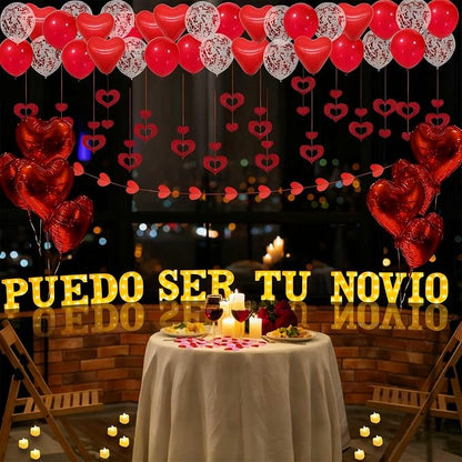 Puedo Ser Tu Novio Light Up Letters Proposal Decorations - Image 3