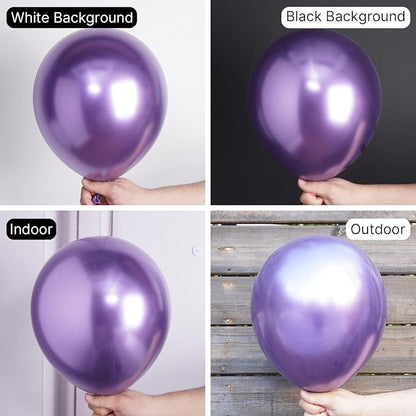 PartyWoo Metallic Purple Star Spike Balloon Arch Kit 110pcs Different Sizes | - Image 3