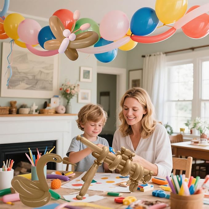 Coffee Brown Long Balloons Premium 260 Twisting Animals Magic Balloons - Image 6