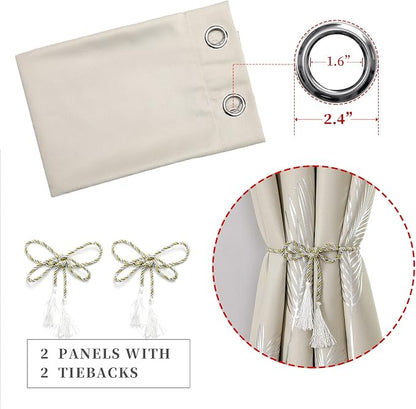 Silver Plam Tree Printed Curtains Light Blocking Curtains Thermal Insulated - Image 4