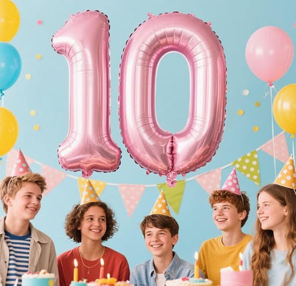 0 Balloon 40 inch Pearl Pink Number Balloons - Image 2