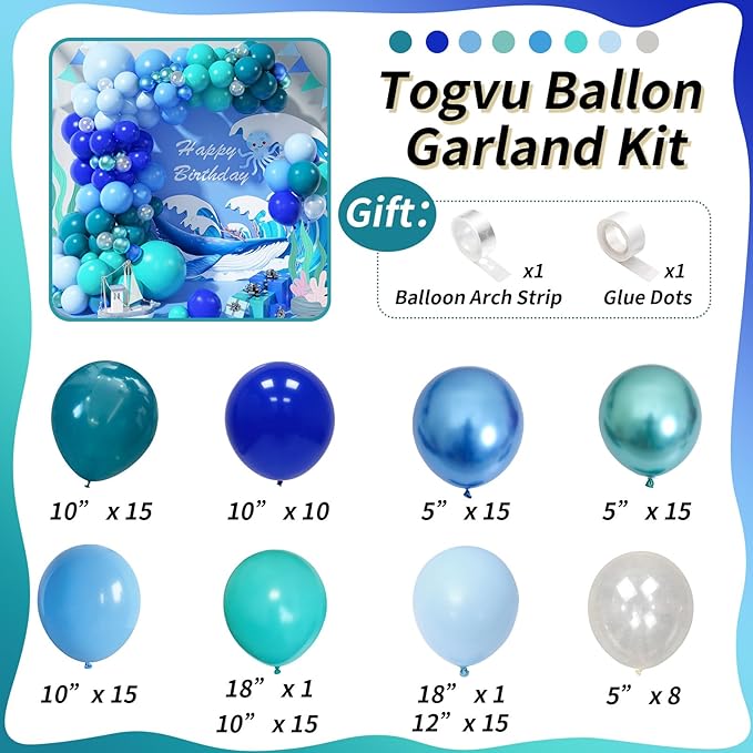Blue Balloon Garland Arch Kit - Image 2