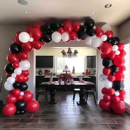 Red and Black Balloons, New Year, Graduation Decorations | 120pcs Red White and - Image 5