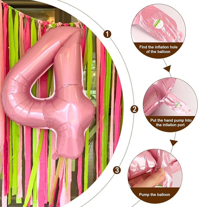 Number Balloons 17 Balloon Pink - Image 6