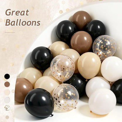 131pcs Black and Brown Balloon Arch Kit - Image 4