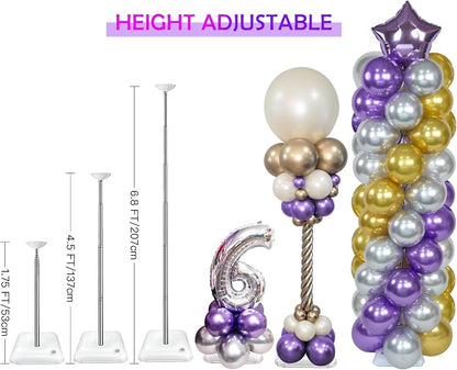 YALLOVE 2-Pack Adjustable Metal Balloon Column Stands - Image 2