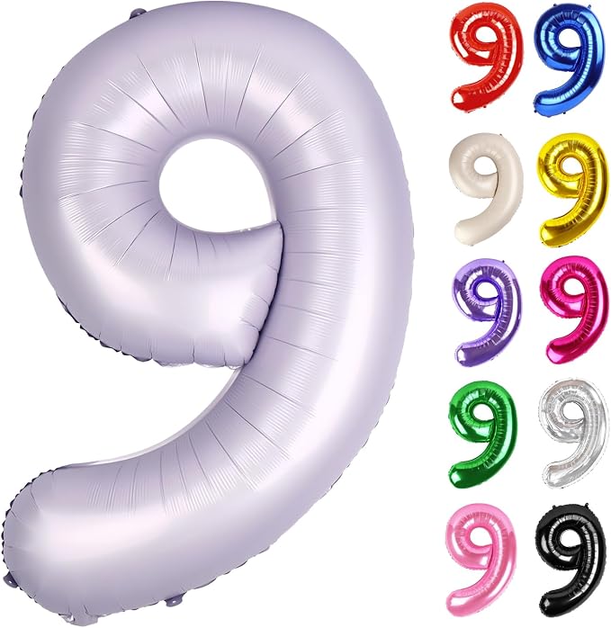 Lilac Number 9 Balloon 40 Inch by IWERP