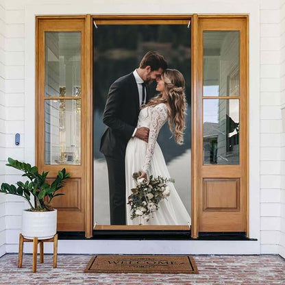 Custom Door Cover Banner, DeepPink | Personalize, Photo Text Logo Name - Image 2