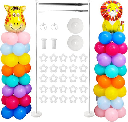 Voircoloria Balloon Stand Kit Set of 2, 7FT Adjustable Height Balloon Column Kit by Voircoloria