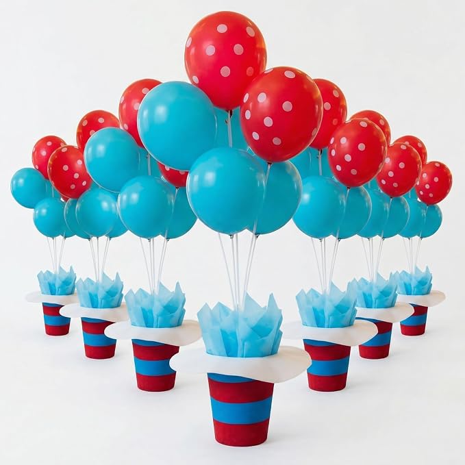 Civaner 4 Set 250th Anniversary Balloon Stands Centerpieces Table Decoration by Civaner