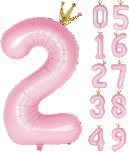 Giant Light Pink Number 2 Balloon by GifloonOfficial