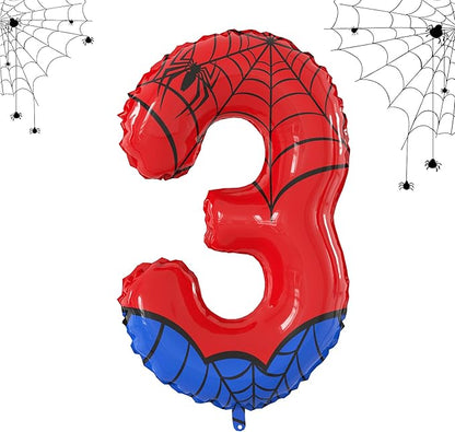 40 Inch Giant Spider Theme Number Foil Balloons by SIXONEAIEN