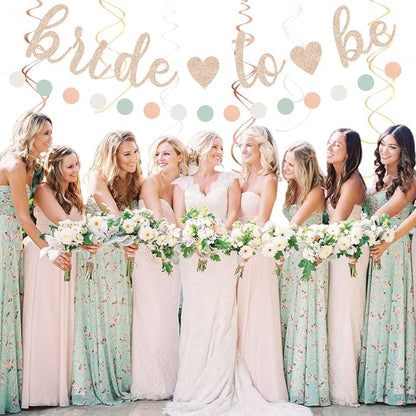 Sage-Green Pink-Beige Bridal-Shower Party-Decorations - Image 7