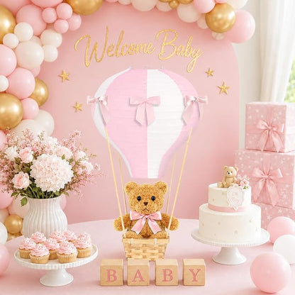 6 Sets Bear Hot Air Balloon Decorations Table Centerpieces - Image 4