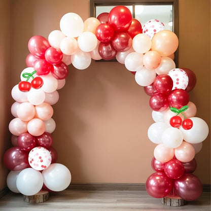 Cherry Balloons, 12 Inch Red and Pink Balloons - Image 6