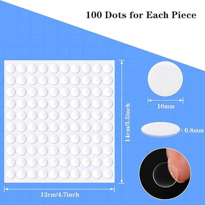 JUNEBRUSHS 1500 Pieces Double Sided Adhesive Dots, Acrylic Round Putty - Image 2