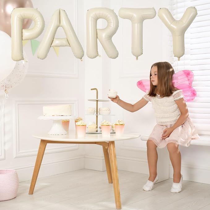 Cream Letter L Balloons, 40 Inch Balloons Letter L Mylar Helium Large L Balloon - Image 6