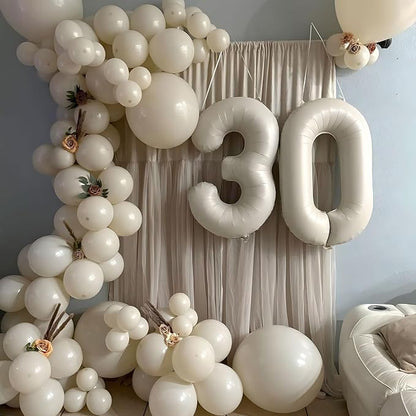 Beige Balloons - 12 inch 100pcs Latex - Cream Balloons - Image 3
