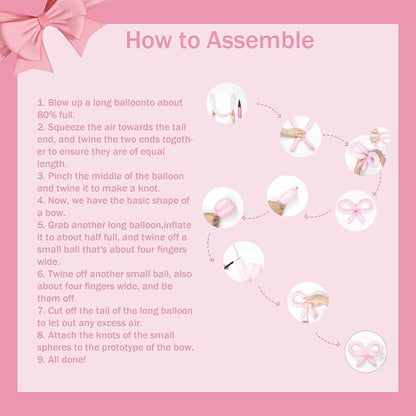 110pcs Coquette Pink Bow Balloon Garland Arch Kit - Image 5