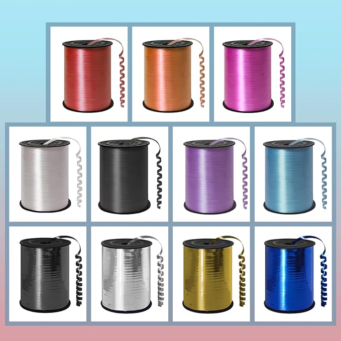 500 Yard Orange Curling Ribbon Balloon Ribbon 1/5 Inch Ribbon - Image 9