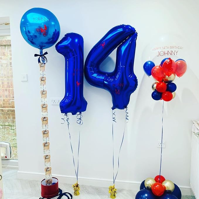 40 Inch Navy Blue 35 Balloons Giant Number 35 Balloons Navy Blue 35 Birthday - Image 7
