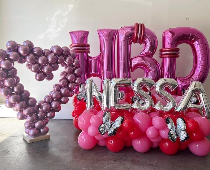 Hot Pink Letter Y Balloons, Y Letter Balloon 40 Inch Foil Y Balloon | Hot Pink - Image 4