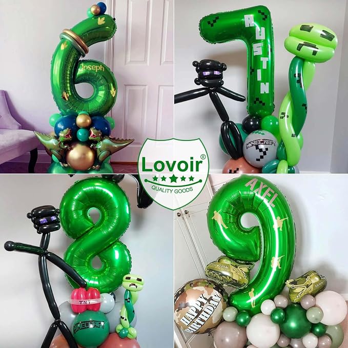 Dark Green 30 Number Balloons, 40 Inch Giant Number 30 Balloons Foil Mylar - Image 7