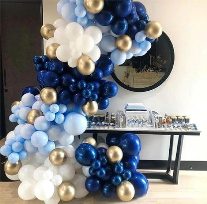 MEBAY Blue White Gold Balloons Garland Arch Kit - Image 3