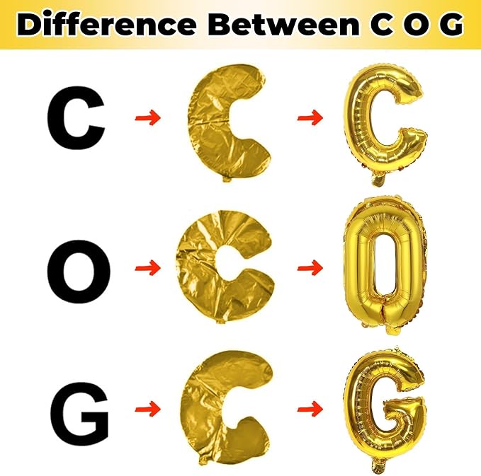 Letter Balloons Gold, 40 Inch Alphabet Name Balloon, Large Self Inflating - Image 7