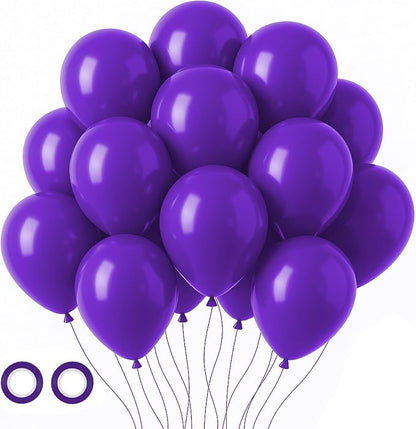 Voircoloria 105pcs Dark Purple Party Latex Balloons, 12inch | by Voircoloria