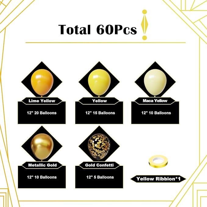 Lukiituke Yellow Balloons, Honeybee Sunflower Theme Decorations - Image 2