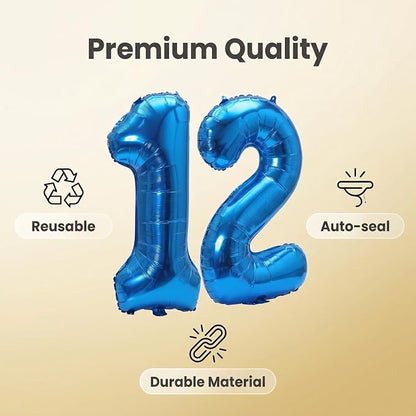Number 12 Balloon Foil Mylar Balloons - Image 5