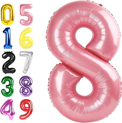 Number 7 Balloon 40 Inch Pearl Pink Balloon by Argthjy