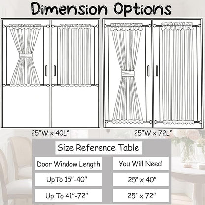 Sutuo Home White French Door Curtain - Image 7