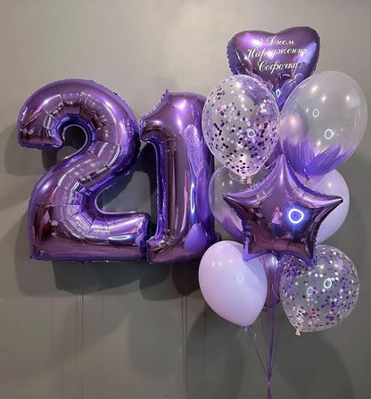 Numbers 10 Balloon 40Inch Purple Balloons - Image 3