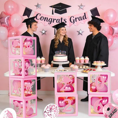 Pink Graduation Decorations Class of 2026 - Image 7