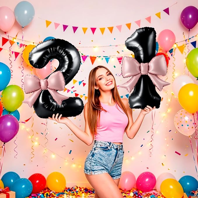 40 Inch Black Number 1 Balloon - Image 4