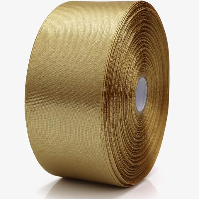 Nsilu 1-1/2 inch Champagne Gold Ribbon - Image 3