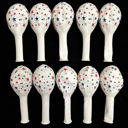 12 Inch Printed Star White Balloons - Image 8
