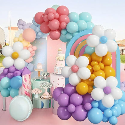 Balloon Garland Kit Blue Teal Dusty Pink, Different Sizes Balloons - Image 5