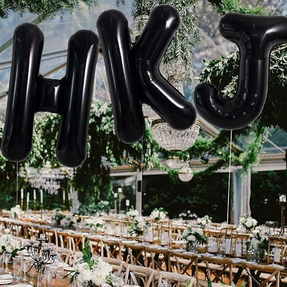 TONIFUL 40 Inch Black K Letter Jumbo Helium Balloons, Foil Mylar Big Alphabet - Image 4