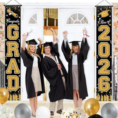 WOHOHOHO 23Pcs Graduation Decorations 2026 Set, Class of 2026 Backdrop - Image 9