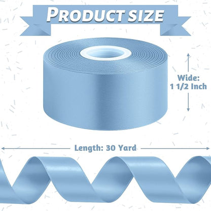 30Yards 1 1/2In Sky Blue Ribbon - Image 2