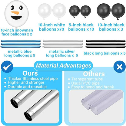 2 Sets Snowman Balloon Column Stand Kit - Image 3