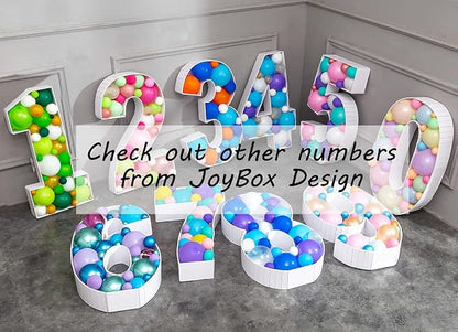 Mosaic Balloon Frame Numbers 6 Pre-Cut Tall Large Foam Board Sign Cut-Out - Image 5