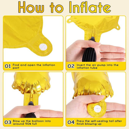 Gold Letter L Balloons, 40 Inch Large Foil Letter Balloons, Custom Phrase - Image 8
