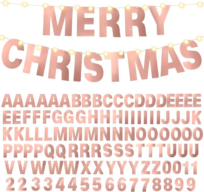 TaoBary 112 Pcs DIY Letter Kit Glitter Customizable Banner Letters Include 107 - Image 8